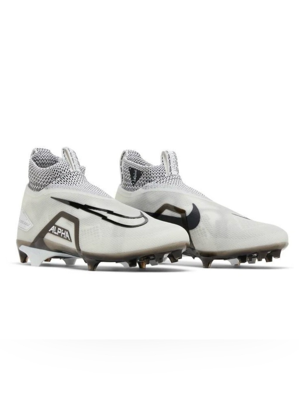 New Nike Alpha Menace Elite 3 Flyknit Football Cleats White Ghost 12 CT6648-100